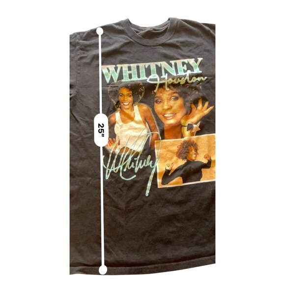 Whitney Houston black Medium screen print short sleeve crew neck tee - Picture 4 of 6